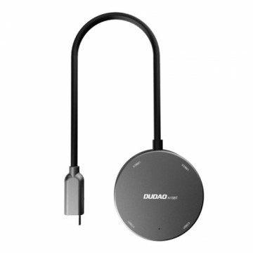 Hub Dudao A15B 4w1, USB 3.0 + 3x USB 2.0 to USB-C (grey)