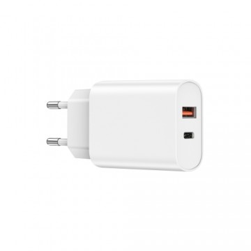 WIWU wall charger Wi-U002 PD + QC 20W 1x USB 1x USB-C white