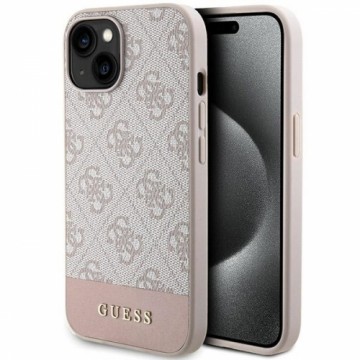 Guess GUHCP15SG4GLPI iPhone 15 | 14 | 13 6.1" różowy|pink hard case 4G Stripe Collection