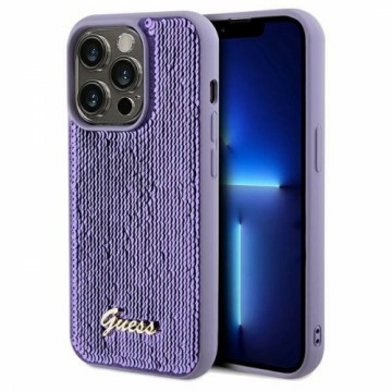 Guess GUHCP13XPSFDGSU iPhone 13 Pro Max 6.7" fioletowy|purple hardcase Sequin Script Metal