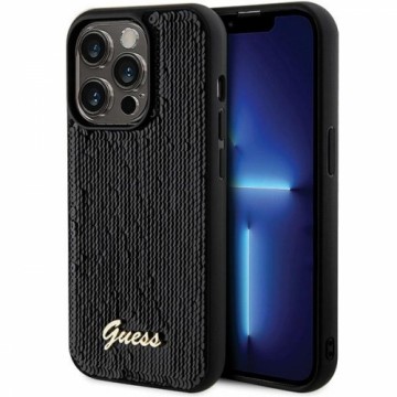 Guess GUHCP13XPSFDGSK iPhone 13 Pro Max 6.7" czarny|black hardcase Sequin Script Metal