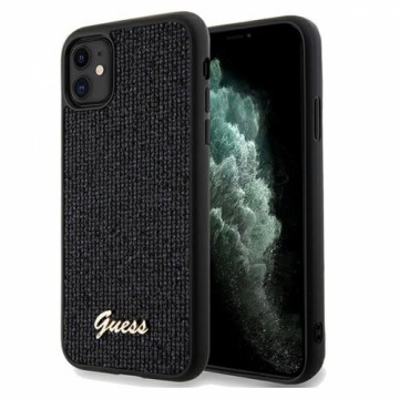 Guess GUHCN61PMSDGSK iPhone 11 | Xr 6.1" czarny|black hardcase Disco Metal Script