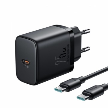 Joyroom JR-TCF11 ātrais lādētājs līdz 25 W + USB-C | USB-C kabelis 1 m - melns