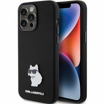 Karl Lagerfeld KLHCP15XSMHCNPK iPhone 15 Pro Max 6,7" черный Силиконовая Choupette Metal Pin