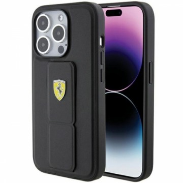 Ferrari FEHCP15LGSPSIK iPhone 15 Pro 6.1" czarny|black hardcase Grip Stand Metal Logo