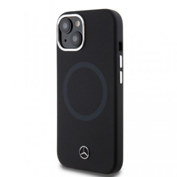 Mercedes Liquid Silicon Bicolor MagSafe Case for iPhone 15 Black