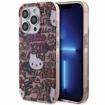 Hello Kitty HKHCP15XHDGPTP iPhone 15 Pro Max 6.7" różowy|pink hardcase IML Tags Graffiti