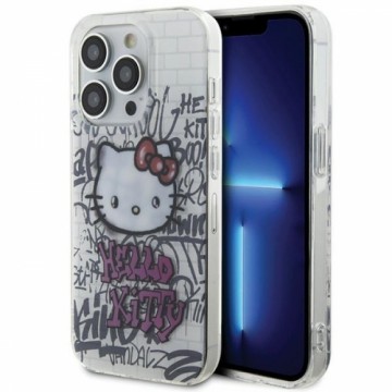 Hello Kitty HKHCP15LHDGPHT iPhone 15 Pro 6.1" biały|white hardcase IML Kitty On Bricks Graffiti