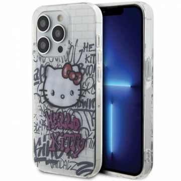 Hello Kitty HKHCP14LHDGPHT iPhone 14 Pro 6.1" biały|white hardcase IML Kitty On Bricks Graffiti