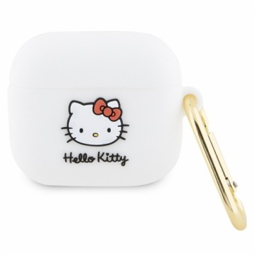 Hello Kitty HKA33DKHSH Airpods 3 cover biały|white Silicone 3D Kitty Head