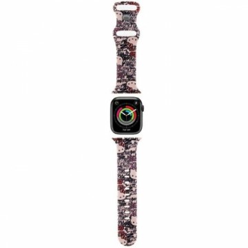 Hello Kitty Pasek HKAWMSDGPTP Apple Watch 38|40|41mm różowy|pink strap Silicone Tags Graffiti