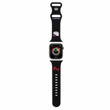 Hello Kitty Pasek HKAWMSCHBLK Apple Watch 38|40|41mm czarny|black strap Silicone Kitty Head