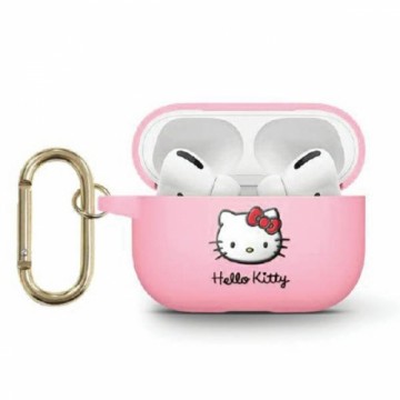 Hello Kitty HKAP23DKHSP Airpods Pro 2 cover różowy|pink Silicone 3D Kitty Head