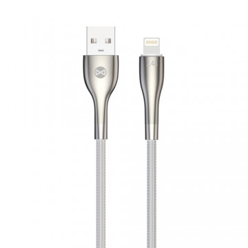 Forever Sleek cable USB - Lightning 1,0 m 2.4A white