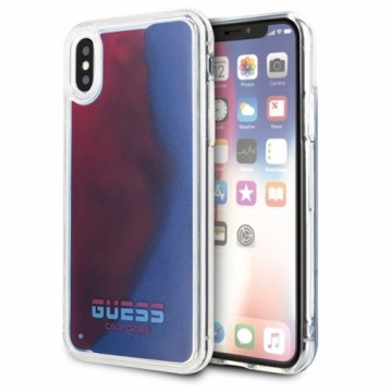 Guess GUHCPXGLCRE iPhone X|Xs czerwony |red hard case California Glow in the dark