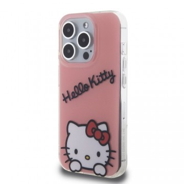 Hello Kitty IML Daydreaming Logo Case for iPhone 15 Pro Pink