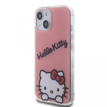 Hello Kitty IML Daydreaming Logo Case for iPhone 15 Pink