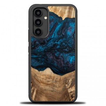 Wood and resin case for Samsung Galaxy A54 5G Bewood Unique Neptune - navy blue and black