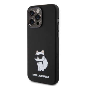 Karl Lagerfeld Liquid Silicone Choupette NFT case for iPhone 15 Pro Max Black