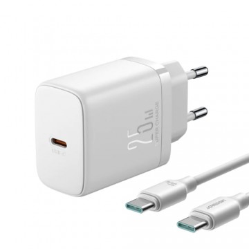 Joyroom JR-TCF11 fast charger with a power of up to 25W + USB-C | USB-C cable 1m - white