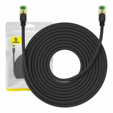 Braided network cable cat.8 Baseus Ethernet RJ45, 40Gbps, 15m (black)