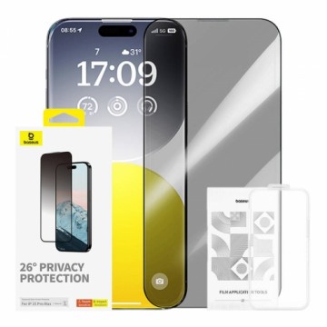 Baseus Privacy Protection rūdīts stikls Diamond iPhone 15 Pro Max