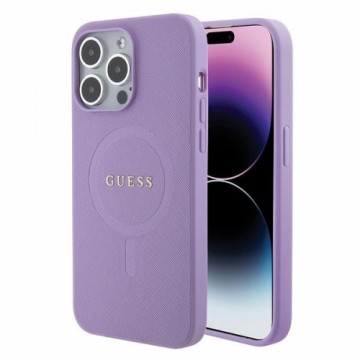 Guess GUHMP15LPSAHMCU iPhone 15 Pro 6.1" fioletowy|purple hardcase Saffiano MagSafe