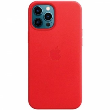 MHKJ3ZE|A Apple Leather Magsafe Cover for  iPhone 12 Pro Max Scarlet