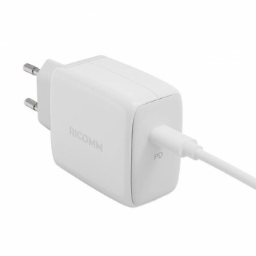 Wall Charger 45W GaN Ricomm RC451 EU, 1xUSB-C + 2.1m USB-C Cable