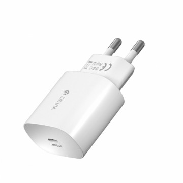 Devia wall charger Smart PD 25W 1x USB-C white + cable USB-C - USB-C