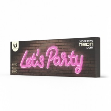 Neon PLEXI LED LET'S PARTY pink FPNE20 Forever Light