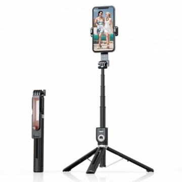 Selfie Stick - with detachable bluetooth remote control and tripod - P80 1,3 metres BLACK