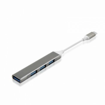 Goodbuy mini adapteris (sadalītājs) USB-C (Type-C) līdz 4 x USB 3.0 sudraba