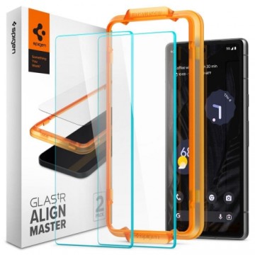 Spigen ALM GLAS.TR 2-PACK aizsargstikls telefonam GOOGLE PIXEL 7A CLEAR