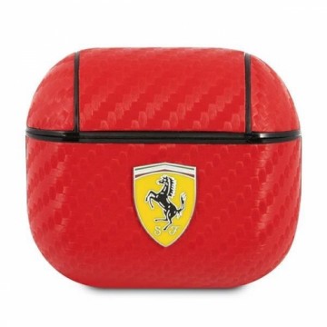 Ferrari FESA3CARE AirPods 3 cover red|red On Track PU Carbon