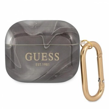 Guess GUA3UNMK AirPods 3 cover black|black Marble Collection