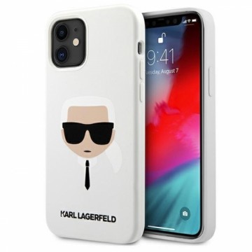 Karl Lagerfeld KLHCP12SSLKHWH iPhone 12 mini 5,4" biaÅy|white hardcase Silicone Karl`s Head