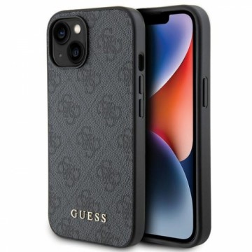 Guess GUHCP15MG4GFGR iPhone 15 Plus 6.7" szary|grey hard case 4G Metal Gold Logo