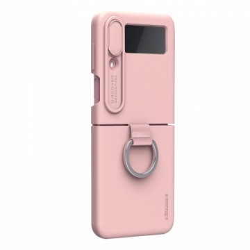 Nillkin CamShield Silky Silicone Case for Samsung Galaxy Z Flip 4 5G Light Peach