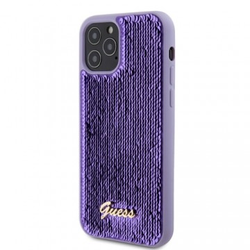 Guess Sequin Script Logo Case for iPhone 12|12 Pro Purple