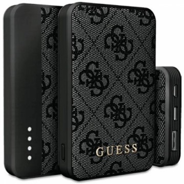 Guess Powerbank 18W GUPB10DP4GEGK 10000mAh czarny|black 4G Leather Metal Logo