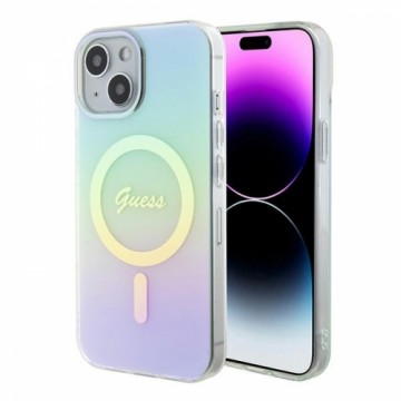 Guess GUHMP15SHITSQ iPhone 15 6.1" turkusowy|turquoise hardcase IML Iridescent MagSafe