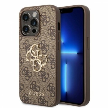 Guess GUHCP15L4GMGBR iPhone 15 Pro 6.1" brązowy|brown hardcase 4G Big Metal Logo