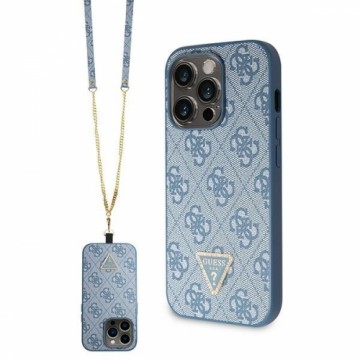 Guess GUHCP14XP4TDSCPB iPhone 14 Pro Max 6.7" niebieski|blue hardcase Crossbody 4G Metal Logo