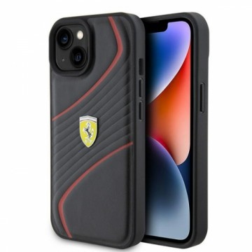 Ferrari FEHCP15SPTWK iPhone 15 6.1" czarny|black hardcase Twist Metal Logo