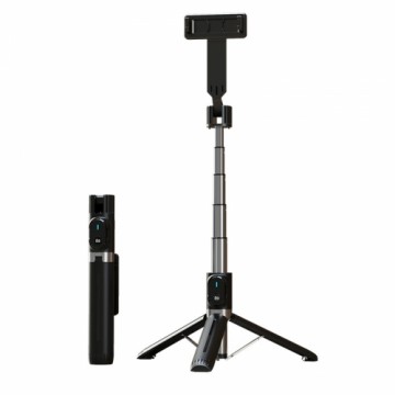 Selfie Stick - with detachable bluetooth remote control and tripod - P90 BLACK