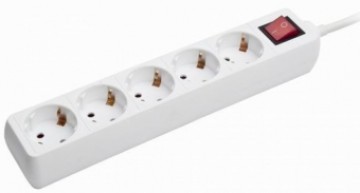 Pagarinātājs Gembird Power Cube Surge Protector 5 Sockets 1.8m White