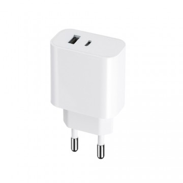 Maxlife MXTC-06 PD QC charger 1x USB-C 1x USB 30W white