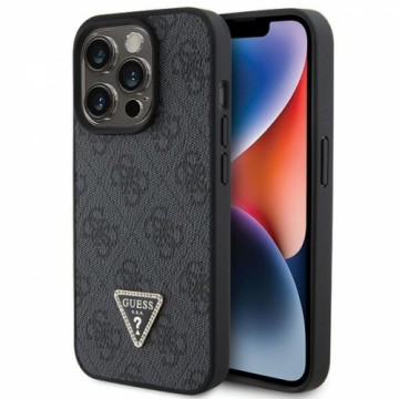 Guess GUHCP15LP4TDPK iPhone 15 Pro 6.1" czarny|black hardcase Leather 4G Diamond Triangle