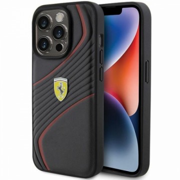 Ferrari FEHCP15LPTWK iPhone 15 Pro 6.1" czarny|black hardcase Twist Metal Logo